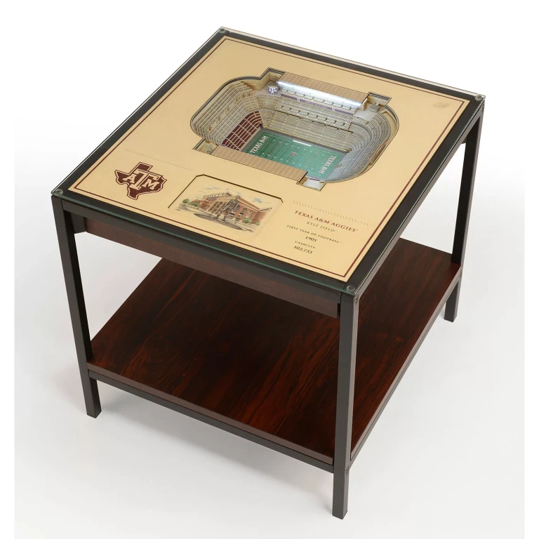 NCAA 25-Layer StadiumViews Lighted End Table - Texas A & M Aggies:- Texas A & M Aggies