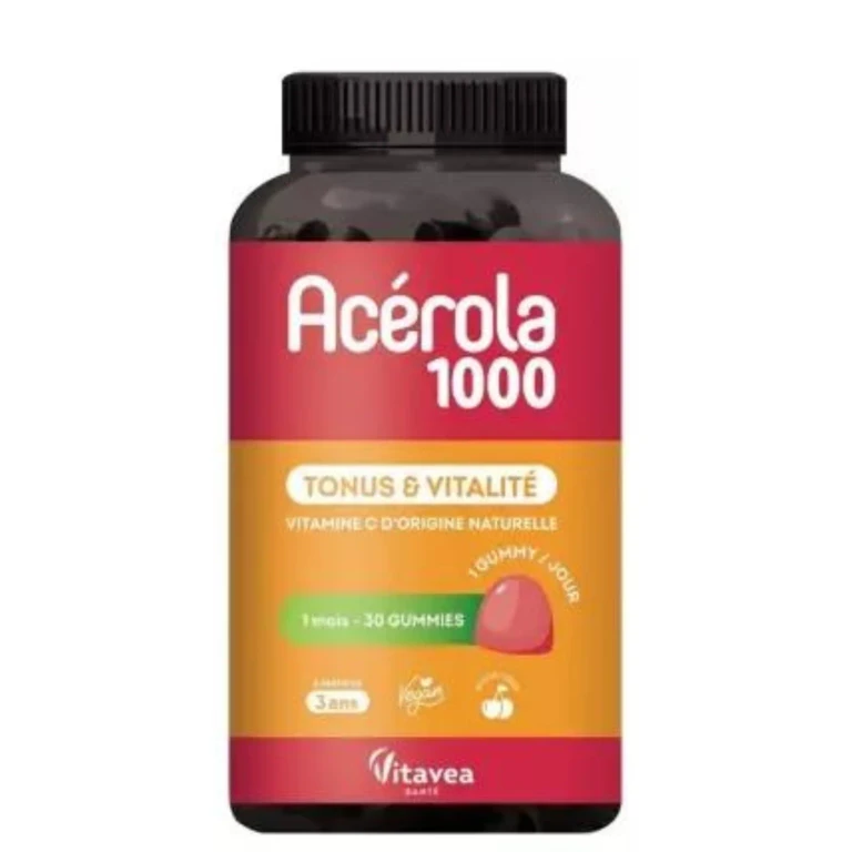 Acerola 1000 - Goût Cerise - 30 Gummies