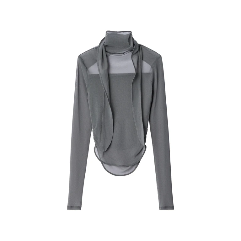 Lemaire BALLERINA SCARF TOP IN MESH JERSEY