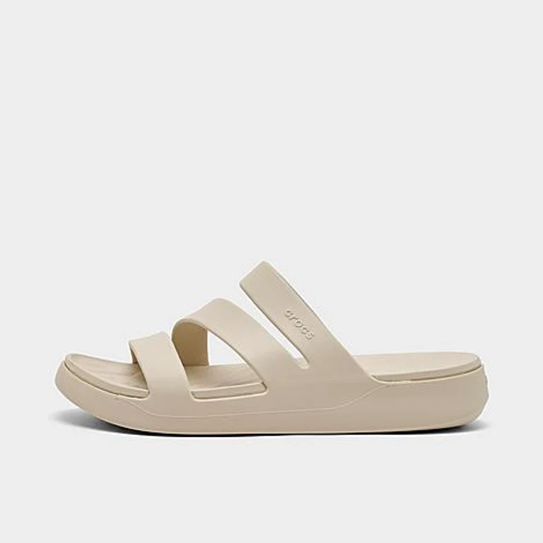 Crocs Women's Getaway Strappy Sandals in Stucco Size: 5.0