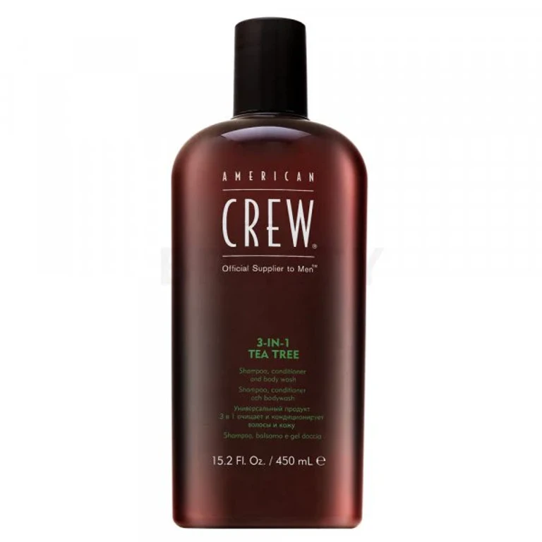 American crew Shampoo with Tea Tree 3in1 (Shampoo, Conditioner and Shower Gel) - Volume: 450 ml
