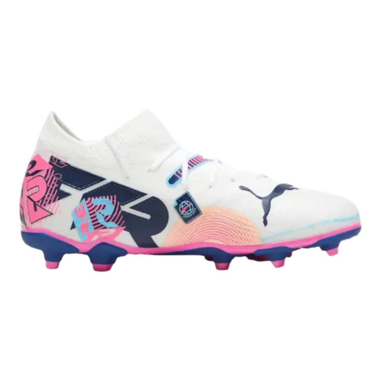 Future 7 Match Volume Up Youth Football Boots White/Pink