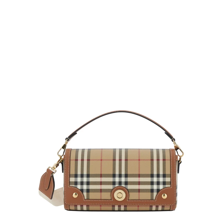 Handbag Beige Check Motif