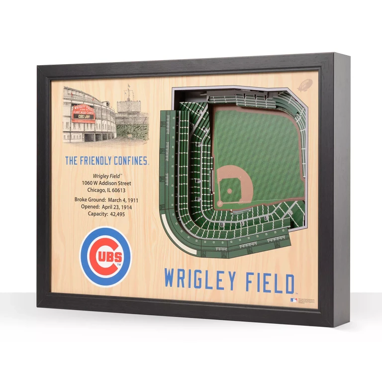 MLB 25-Layer Stadium View 3D Wall ArtChicago Cubs:- Chicago Cubs