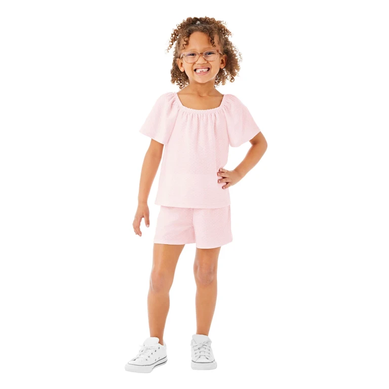 Girls 2Pc Playwear Light Pink 3T:- Light Pink - Online Only, 3T