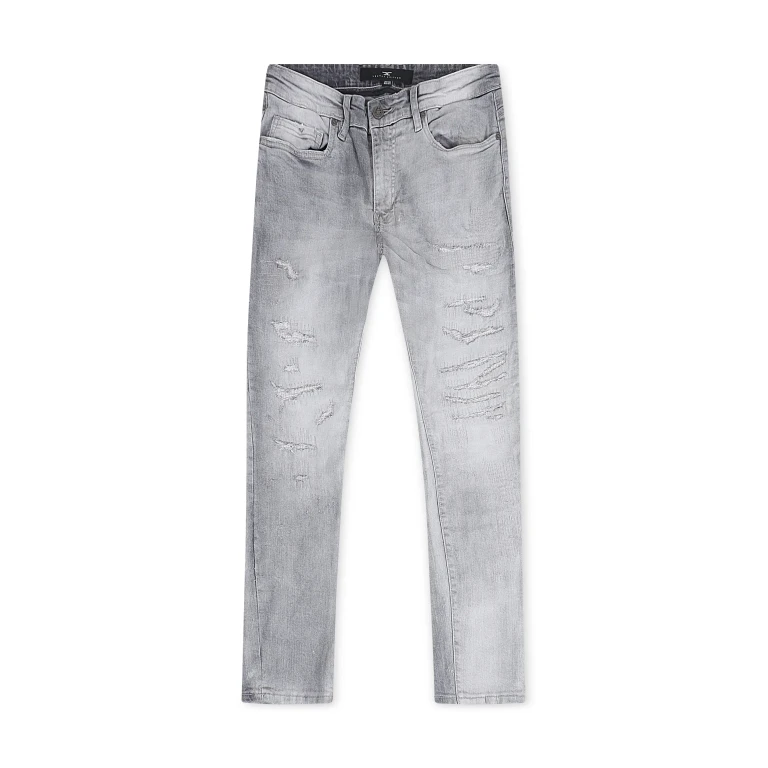 Rip and Repair Skinny Fit Jeans - Arctic Grey