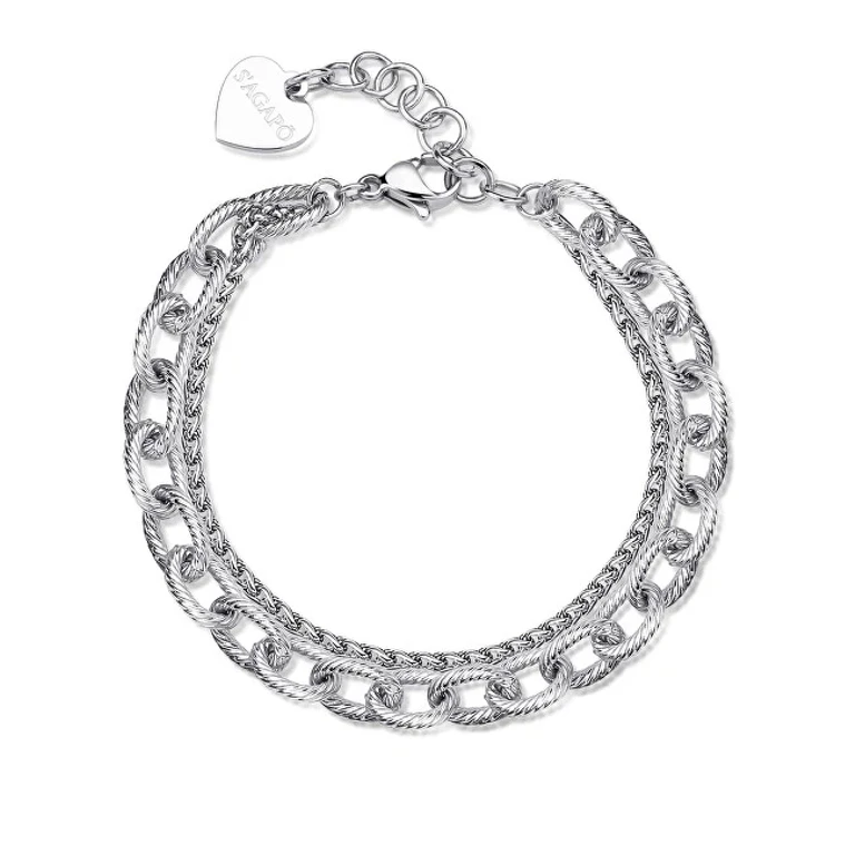 Modern Thick Double Steel Bracelet Shk65