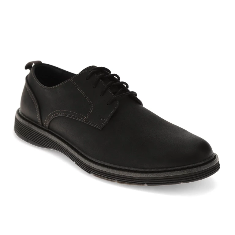 Men's Casual Dress Shoe - BBK 13W:- Wide, 13, Black/Black - Online Only