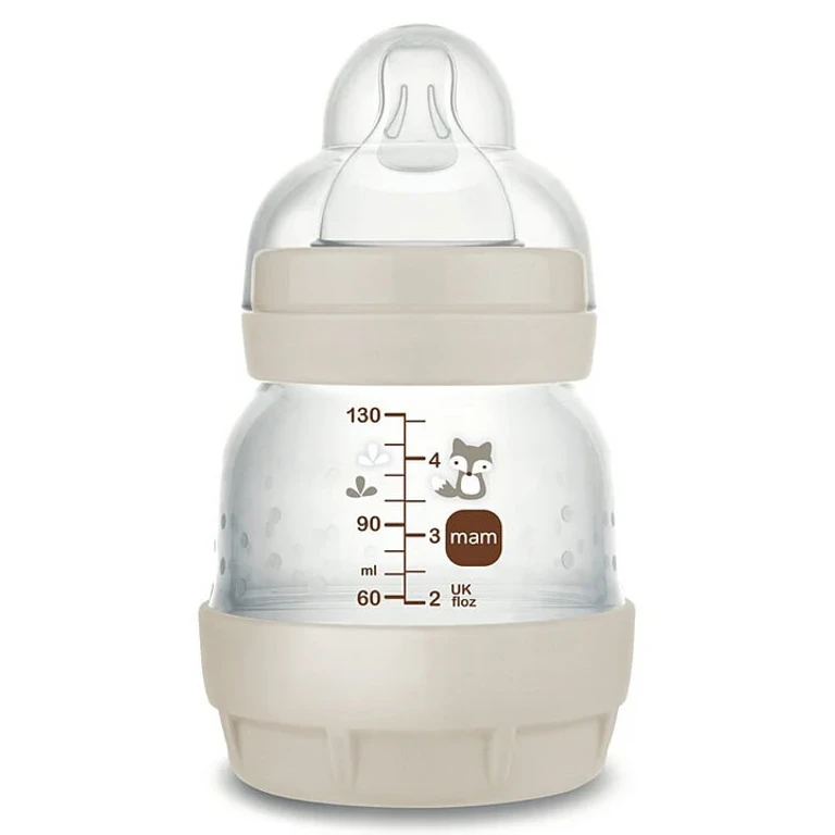 Biberon Easy Start Anti-Colica 0 Mesi Portata Extra Lenta Sabbia Volpe 130 ml — Biberon