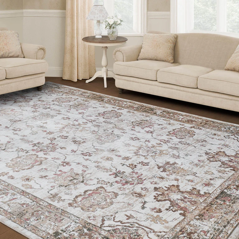 Eliza 6'6'x9'6' Area Rug, Green/Multi:- Green, 6'6'x9'6', Haswell