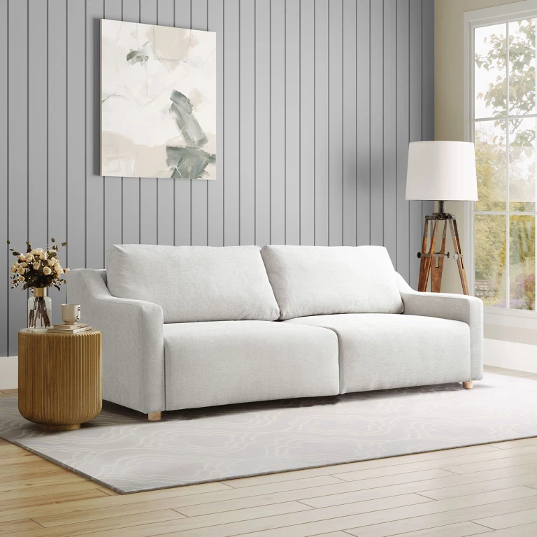 Grant Queen Convertible Sofa, Cream:- Cream