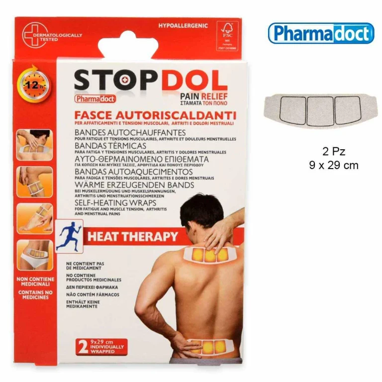 2 Heating Straps Cm 28.8 X 9 Disposable For Neck/Shoulder/Wrist