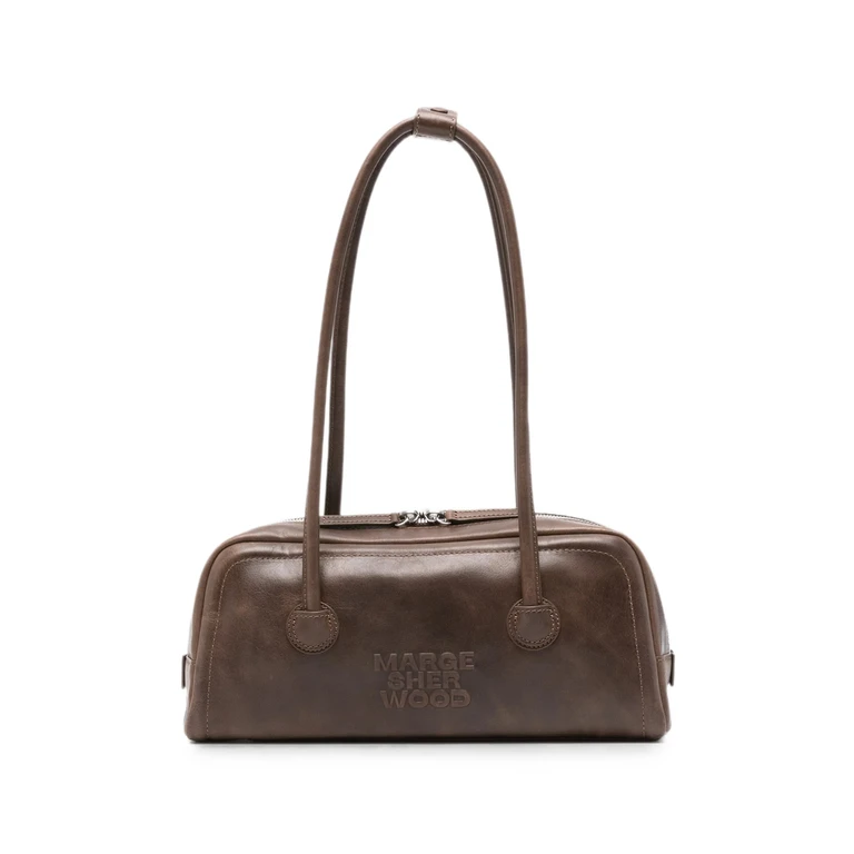 Logo-debossed Leather Shoulder Bag