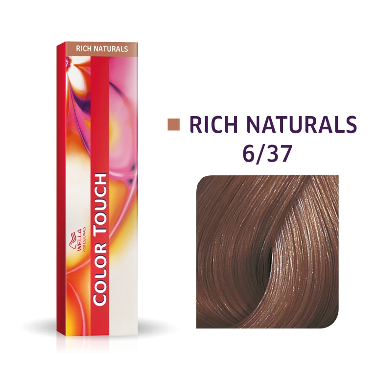 Professionals Color Touch Semi-permanent Hair Color without Ammonia 6/37 Dark Blonde Golden Brown 60 ml