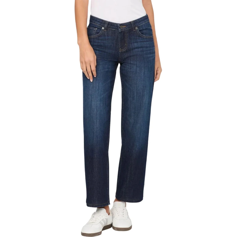 Performance Denim Mid Rise Straight Jeans - Women's