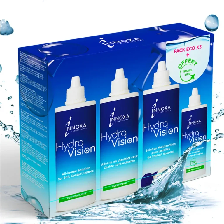 HydraVision Multifunctional soft contact lens solution for sensitive eyes 3x360ml+100ml
