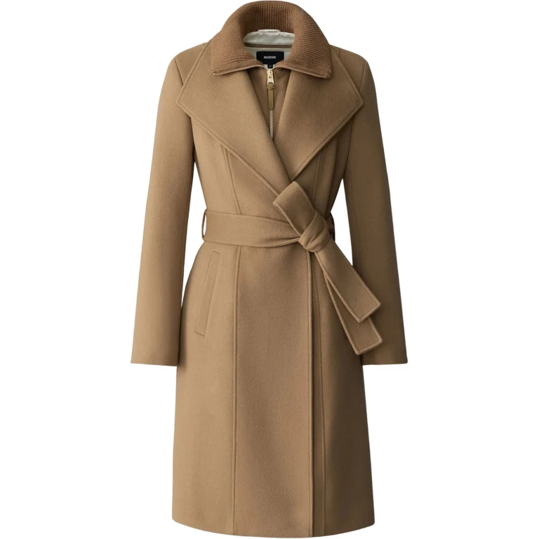Norita 2-in-1 Double Face Wool Coat with Sash - Women's