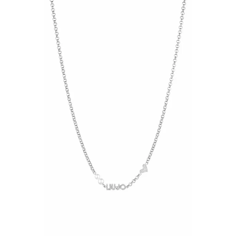 Liu Jo Romantic Necklace in Steel with Beads Icon Lj1689