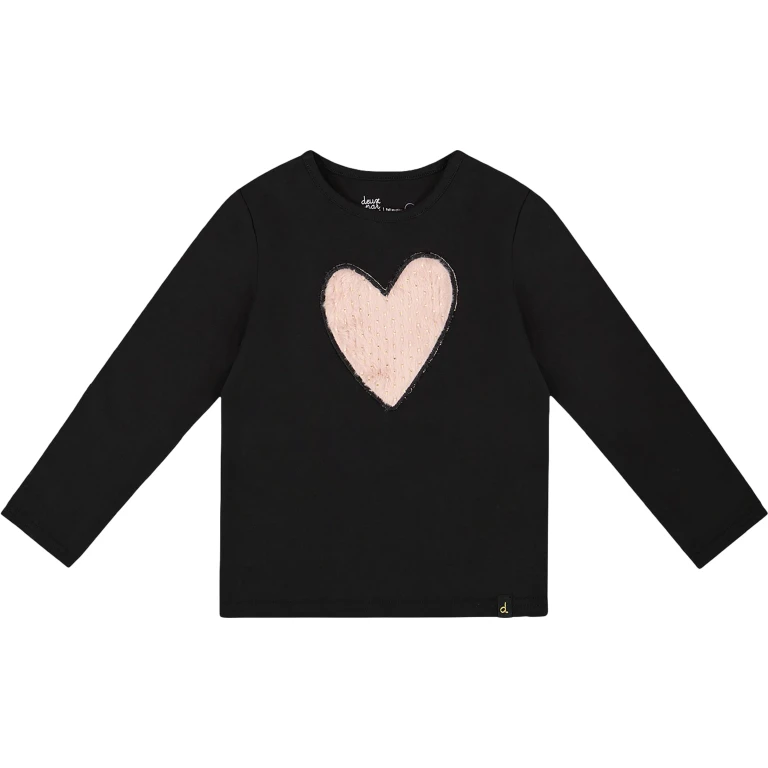 Heart Organic Cotton Long Sleeve T-Shirt - Big Girl