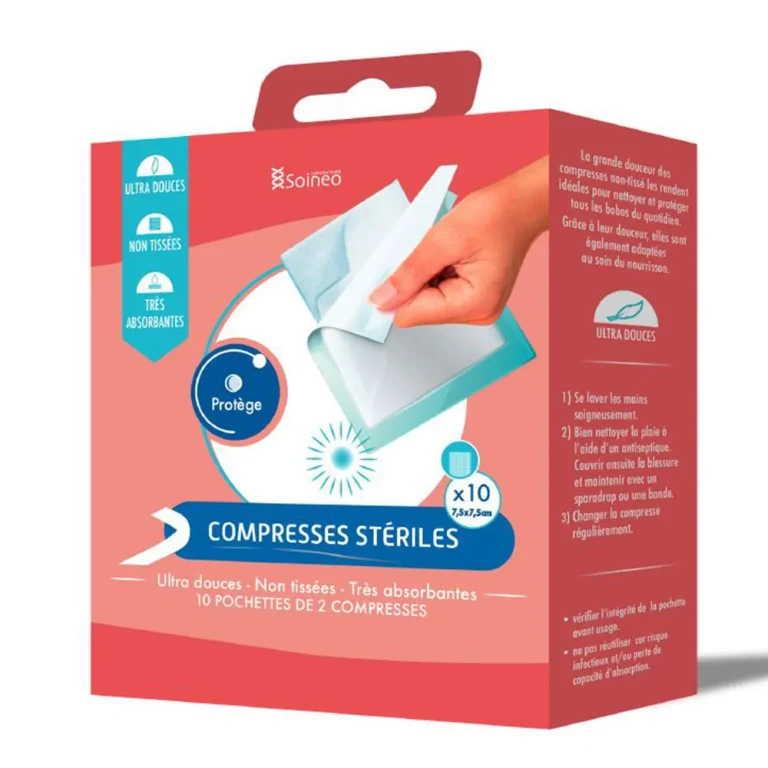 Sterile non-woven compresses 7.5x7.5cm x10