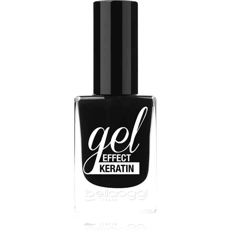 Gel effect keratin gel effect nail polish with black to gold keratin