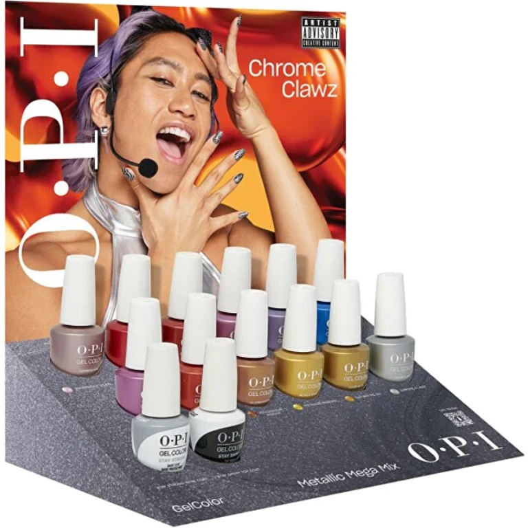 Gel Color Metallic Mega Mix Nail Polish Set 14 Pieces