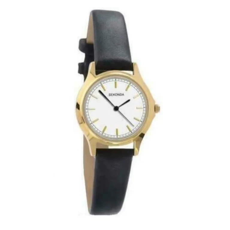 Quartz watch with leather strap 4136 for women