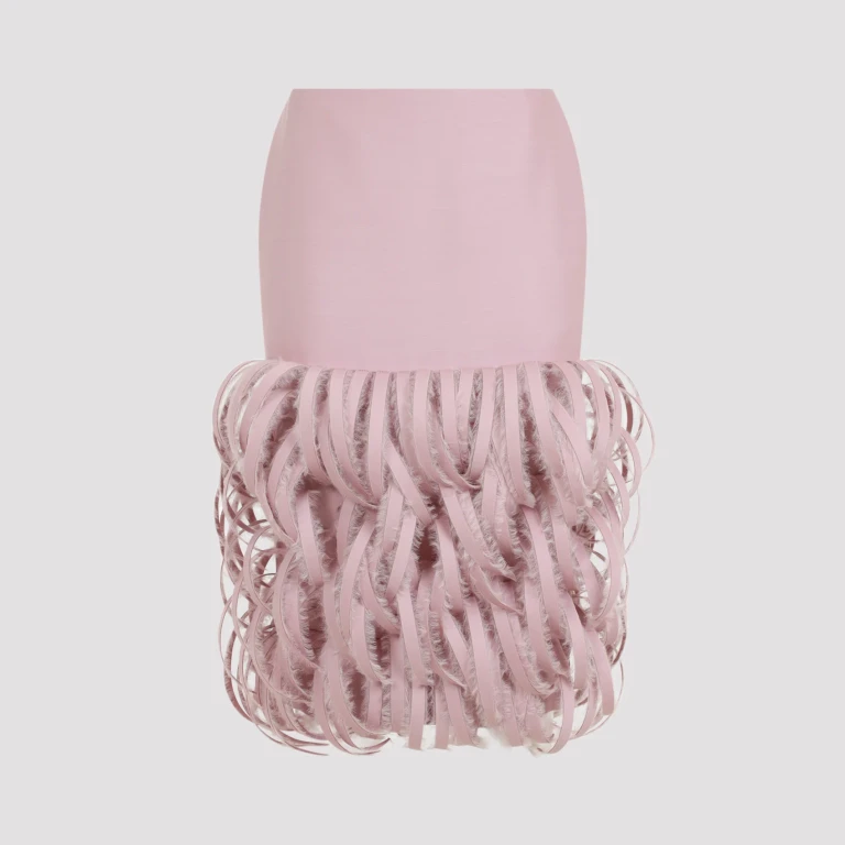 Fluffy Feather Pencil Skirt