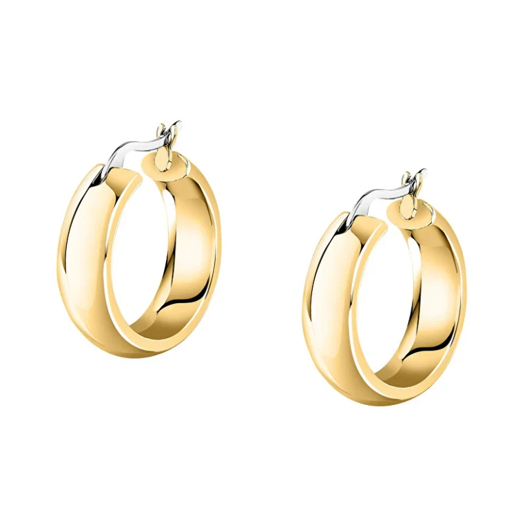 Elegant Gold-Plated Hoop Earrings Creole Saup33