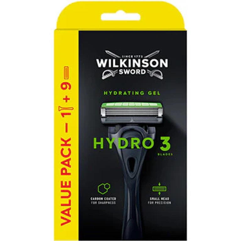 Hydro 3 Set - Razor with una head + replacement head (8 pieces)
