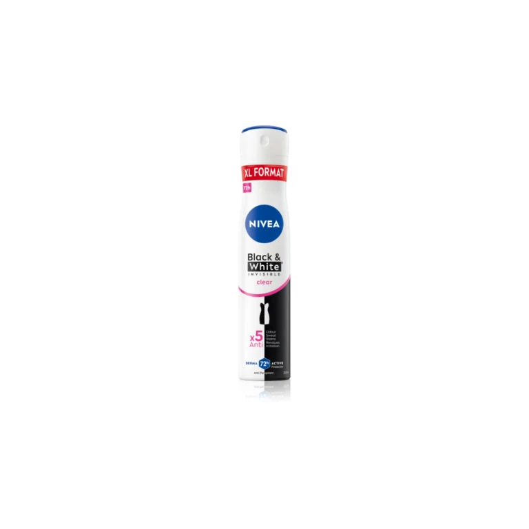 Transparent antiperspirant Invisible For Black & White - 200 ml