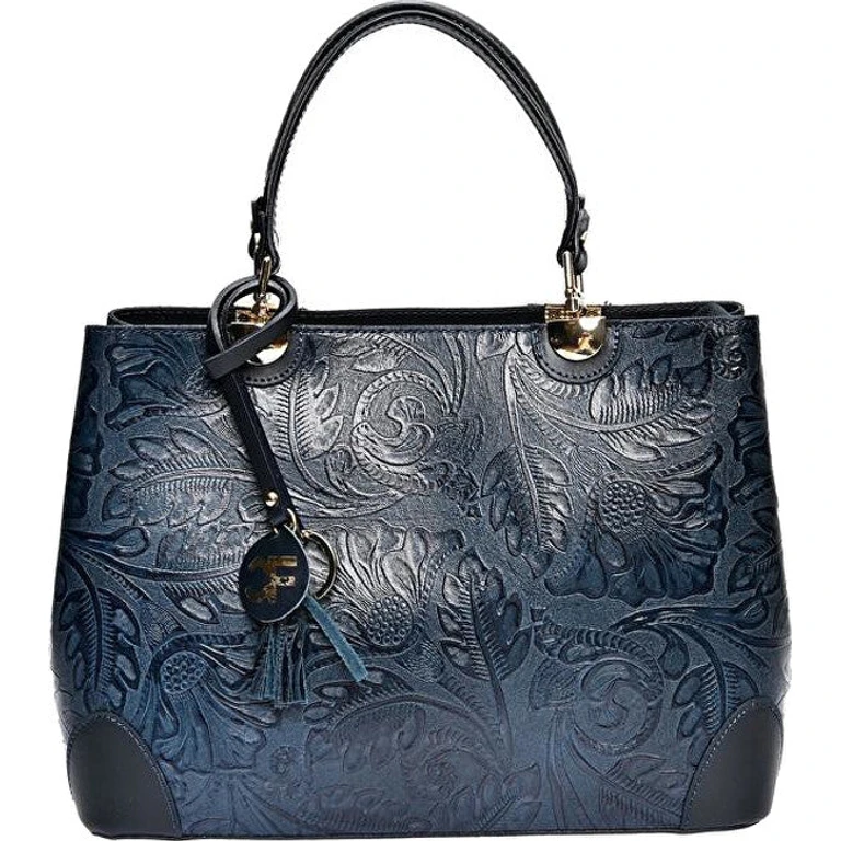 Leather Handbag blueFor Women