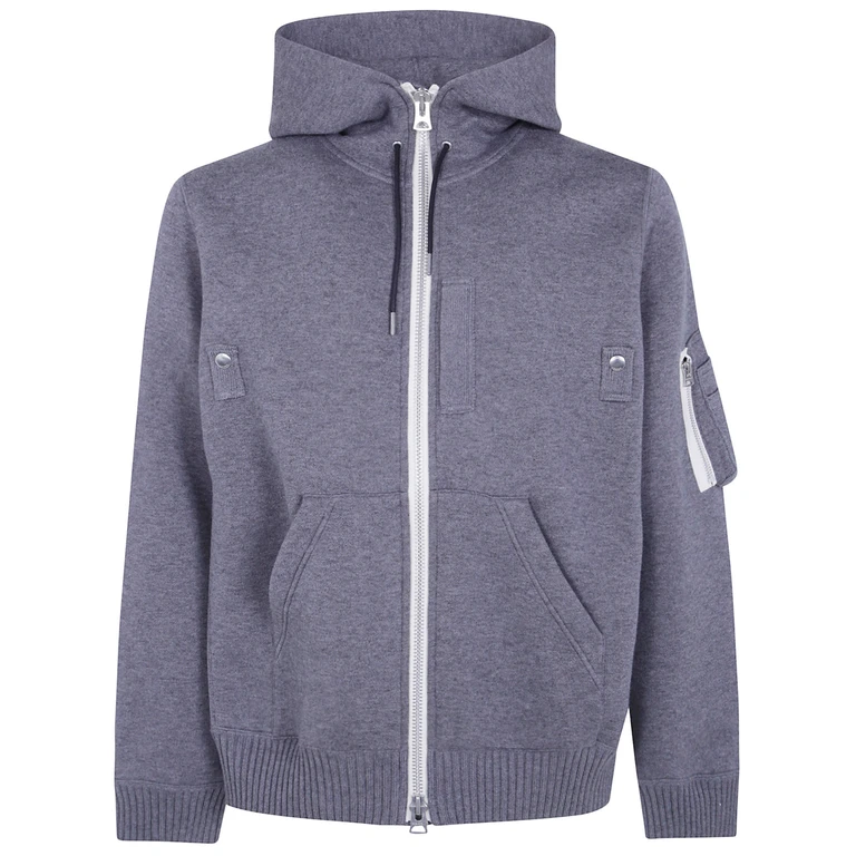 Sweatshirt Zippered "Cotton Cashmere Knit Hoodie"