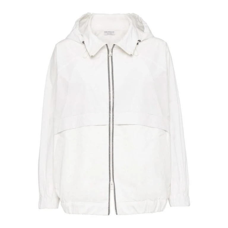 Wooff White Hooded Zip Jacket