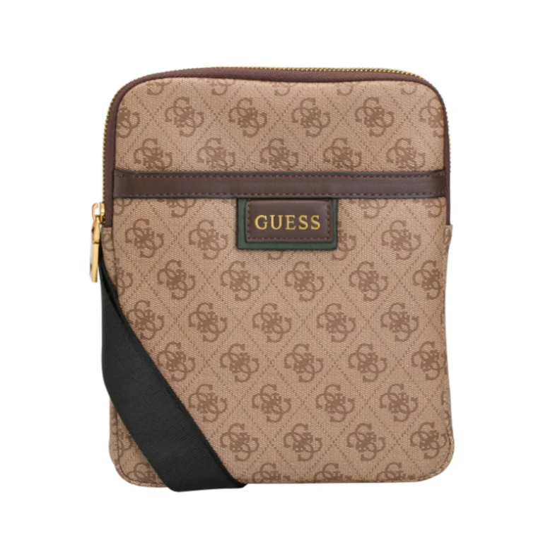 , Vezzola, Fabric Shoulder Bag, Brown, 19 x 24 x 2 cm, Men's
