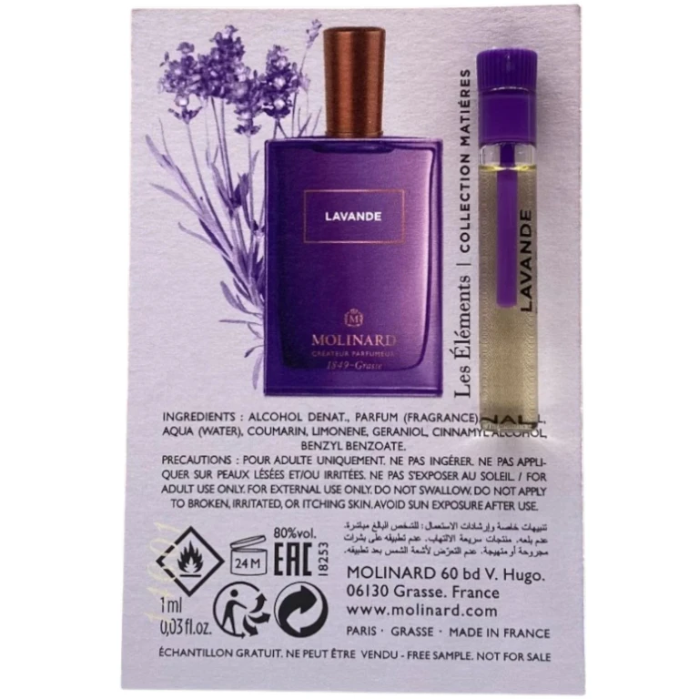 Les Elements - Lavender Eau de Parfum for women 1 ml *Vial