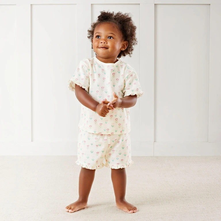 Baby 2Pc Short Set Cream 3M:- Cream - Online Only, 3M