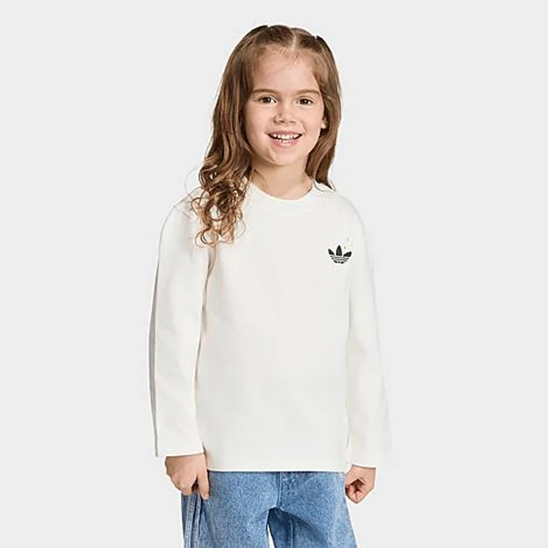 Girls' Little Kids Originals x Care Bears Loose Long-Sleeve T-Shirt in Off White Size: XXS