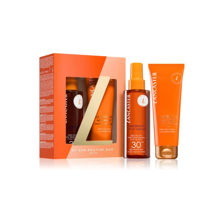 Sun Beauty Solar gift pack dry tanning oil in spray SPF 30 150 ml + body milk to prolong the tan 125 ml