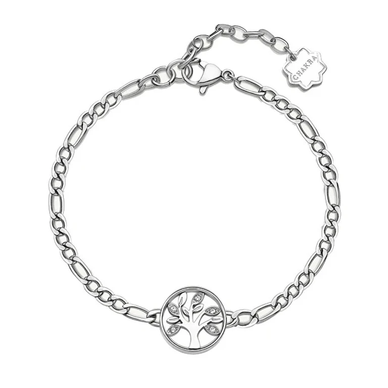 Steel Bracelet Tree of Life Chakra BHKB143