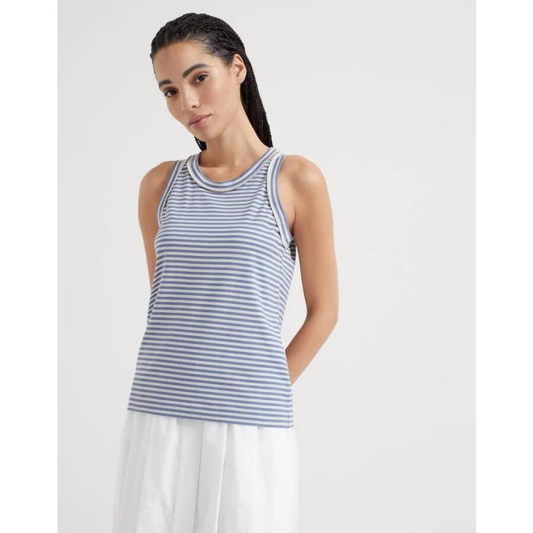 Blue Striped Cotton Shirt