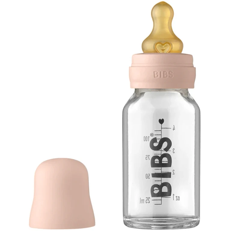Baby Glass Bottle 110ml Feeding Bottle Blush 110 ml