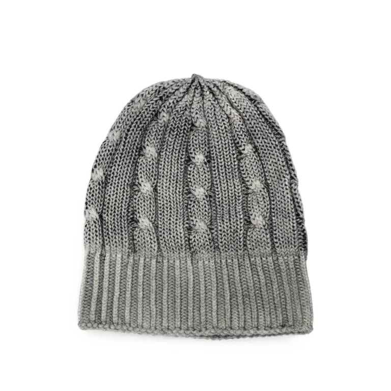 Hat Cashmere Hand Painted "Braided And Ribbed"