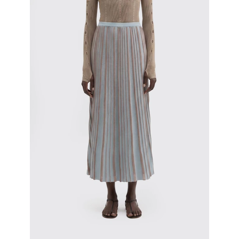 Pleated Viscose Blend Skirt (M26E1ACMN006MN13620)