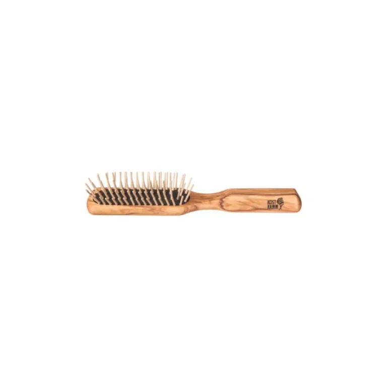 5 Row Olive Wood Brush Ideal for Medium to Long Hair