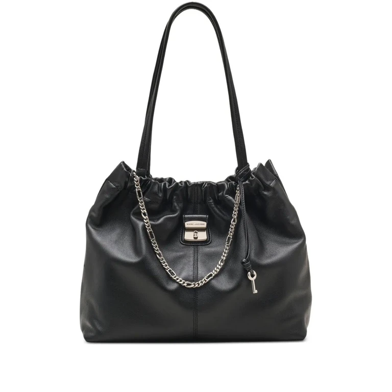 Handbag Leather Black "The Tote Cristina"