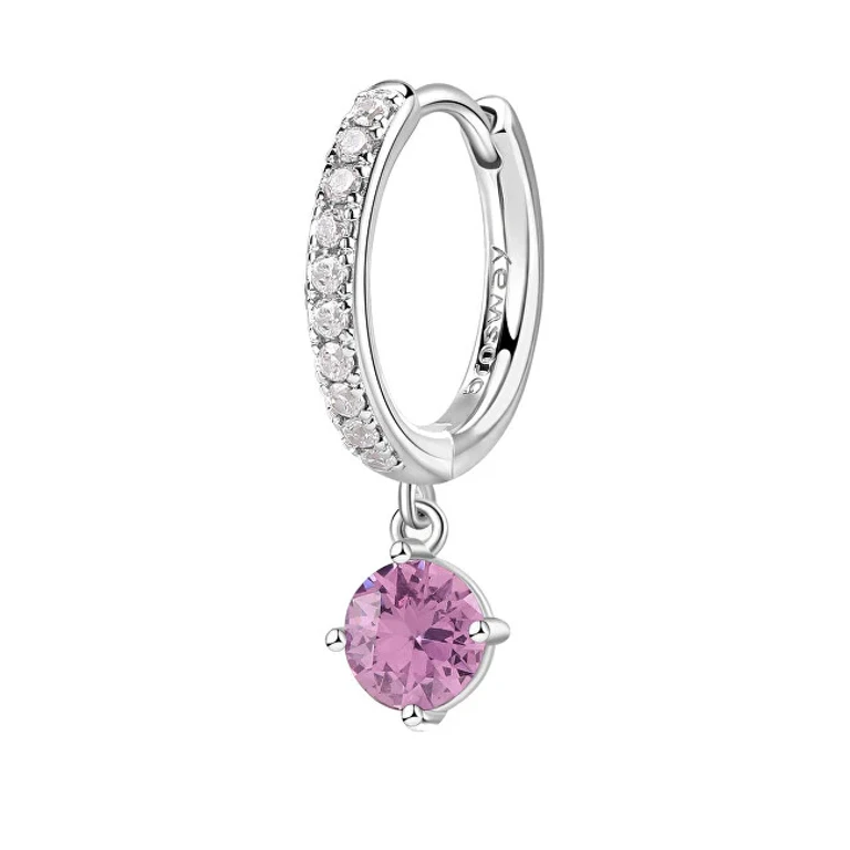 Single Earring Fancy Vibrant Pink Circle FVP83