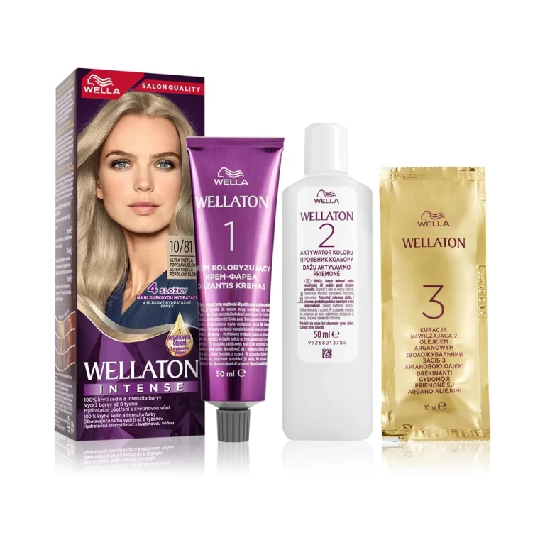 Wellaton Intense permanent hair dye with argan oil color 10/81 Ultra light ash blonde
