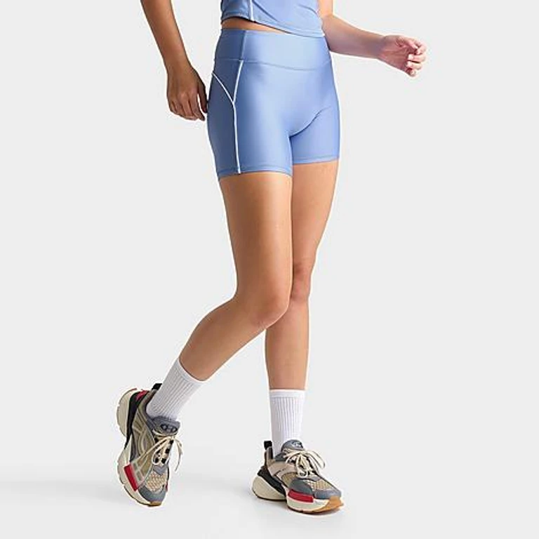 Under Armour Women's Piped 4" Shorts in Blue Float/White Size: XS
