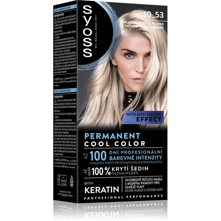 Cool Color permanent hair dye color 10_53 Cool Light Blond
